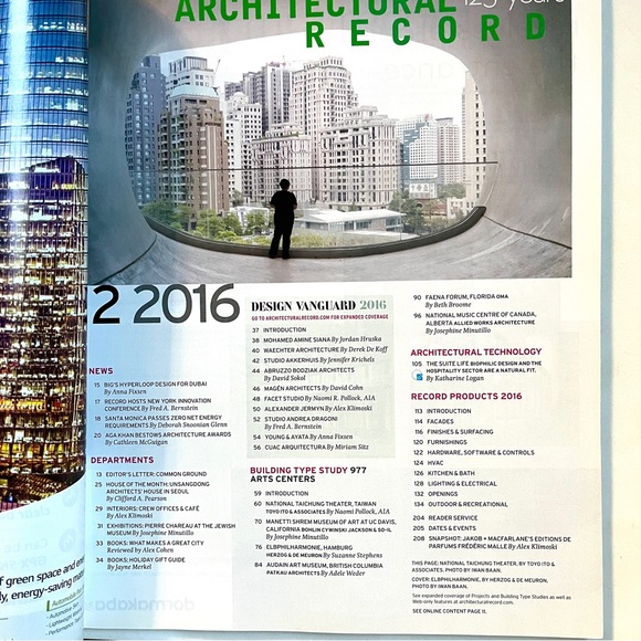 Architectural Record: Art Centers Issue. Vol 205 No. 12year: 2016 ISSN 0003-858X - Picture 3 of 15